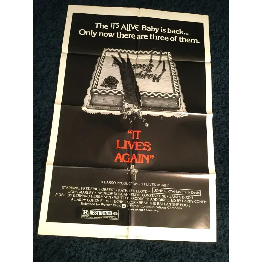 It Lives Again 1978 horror movie Poster Large Lobby Theatre Canada - Picture 1 of 4